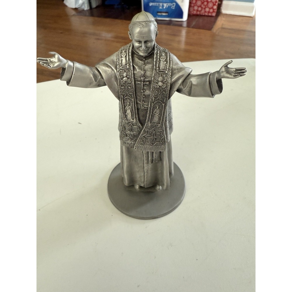Danbury‎ Mint Pewter Pope John Paul II 5" Statue Sculpted By David LaRocca
